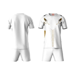 Next Print Round neck jersey white with shorts NPTS152