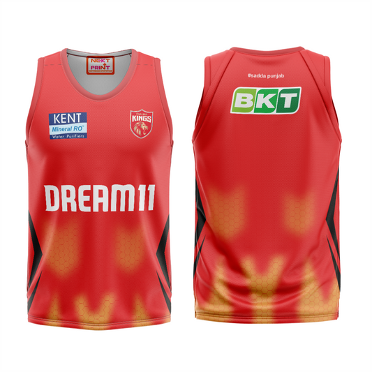 Next Print Customised Ipl Punjab Kings Printed Basketball Jersey