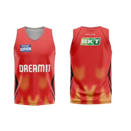 Next Print Customised Ipl Punjab Kings Printed Basketball Jersey
