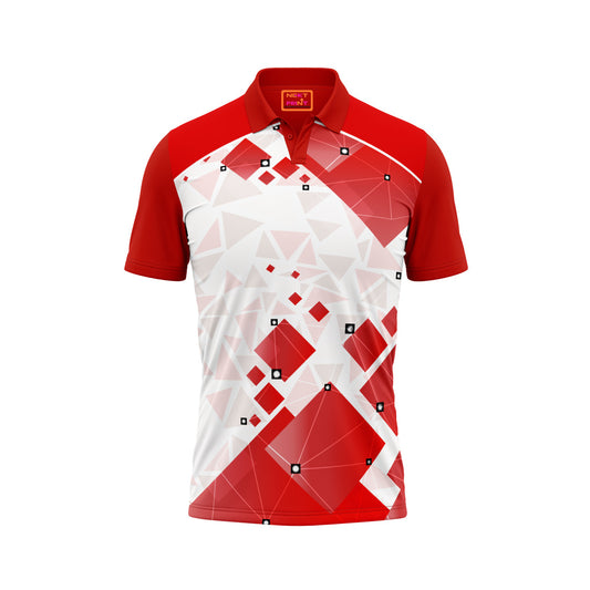 Red Polo Neck Half Sleeve T Shirt NextprintrA131