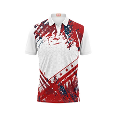 Next Print Customized Polo Neck White Jersey NPTS62