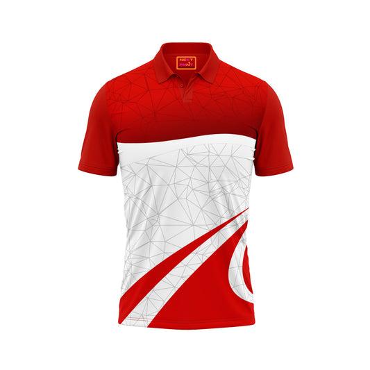Red Polo Neck Half Sleeve T Shirt NextprintrA132