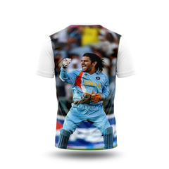 MS Dhoni Photo Printed T-Shirt.