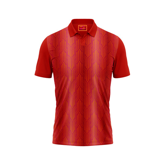 Red Polo Neck Half Sleeve T Shirt Nextprintr153