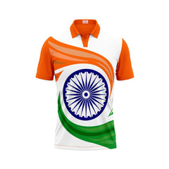 Next Print Polo Neck Printed Jersey Orange Design 5