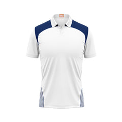 Next Print Customized Polo Neck White Jersey - NPTS107