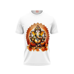 Next Print Ganesha Printed Tshirt White Colour Design 5