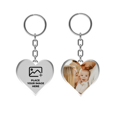 Next Print Custom Photo Printed Heart Shape Key Chain.
