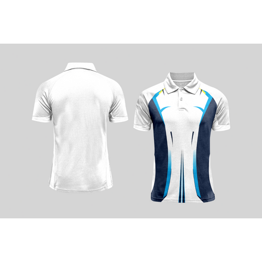Next Print Cricket Polo Half White Customized Jersey NPCWH00A60