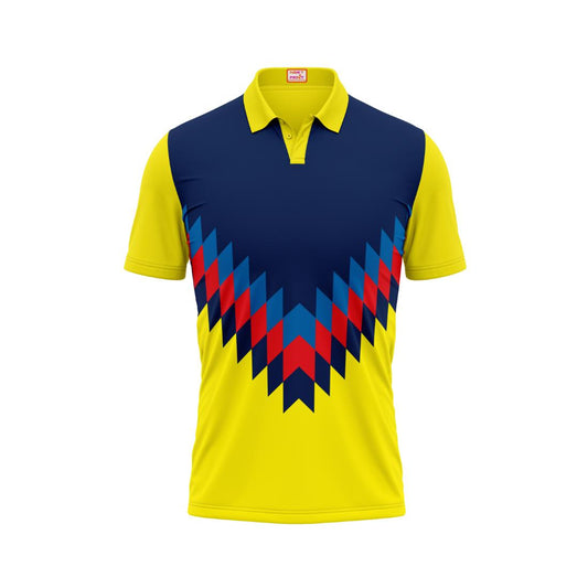 Next Print Customised Polo Neck Yellow Jersey NPTS56