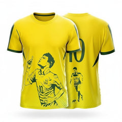 Next Print Glory Edition Brazil-Inspired Personalized Football Jersey | Custom Name & Number Yellow Supporter Shirt | Lightweight Dry-Fit Unisex Fan Sportswear Men Women Kids Group Event Gifting Soccer Top India (Copy)