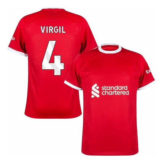 Next Print Virgil Jersey Liv Pool Jersey Pl Team Jersey Van Dijik 4 Number Football Jerseys Club Team Men's Home Jersey