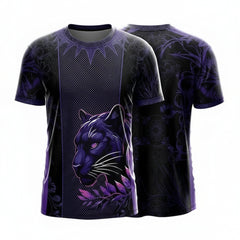 Next Print Black Panther (Black & Purple) Sports Jersey – Custom Name & Number | Kids, Men, Women Sizes 2Y to 4XL | Football, Cricket, E-Sports Jersey | Breathable Fabric