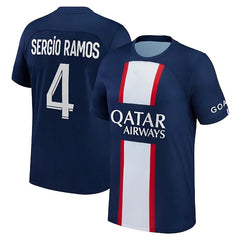 Sergio Ramos Jersey 4 Number Paris Club Team Old Football Jerseys Club Men's Home