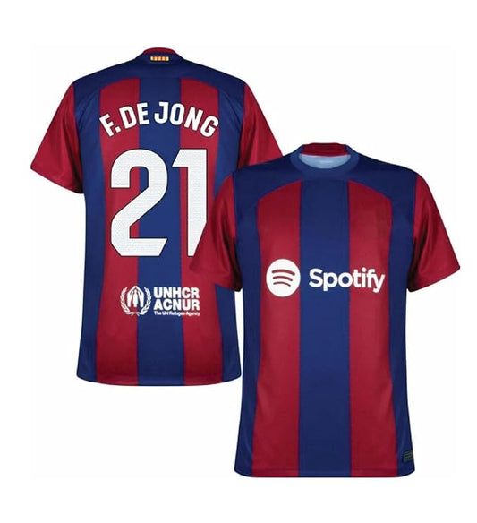 Next Print De Jong Jersey Liga Club 21 Number Football Jerseys Club Team Men's Home