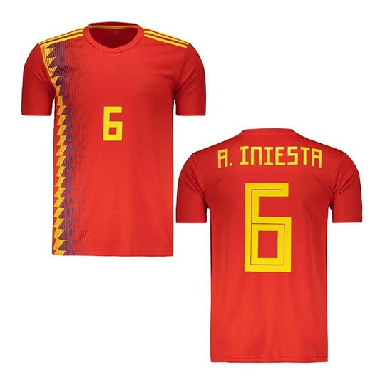 Next Print Iniesta Iniesta Jersey Legends National Jersey 6 Number Football Jerseys Club Team Men's Home