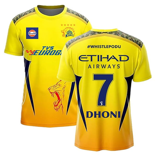 THALA DHONI Yellow CHENNAI Cricket Jersey 2025/26