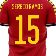 Sergio Ramos Jersey 15 Number Liga Nation Team Football Jerseys Club Men's Home