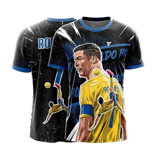 Black & Yellow GOAT Edition Football Jersey – Overhead Kick Design | Custom Name & Number | Premium Dry-Fit Sports T-Shirt for Men, Women & Kids | NextPrint India