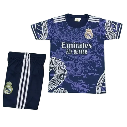 Next Print Blue Dragon Print 07 Football Jersey Set for Kids – Custom Name & Number | Premium Dry-Fit Kit | NextPrint India