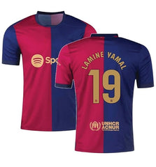 Lamine Yamal 19 Number Football Jerseys Club Team Kid's Home 2024/2025