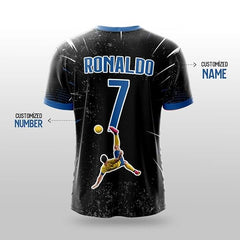 Black & Yellow GOAT Edition Football Jersey – Overhead Kick Design | Custom Name & Number | Premium Dry-Fit Sports T-Shirt for Men, Women & Kids | NextPrint India