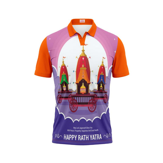 Next Print Puri Jagannath Photoprinted Tshirt Orange Colour Rath Yatra Design 62
