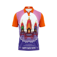Next Print Puri Jagannath Photoprinted Tshirt Orange Colour Rath Yatra Design 62
