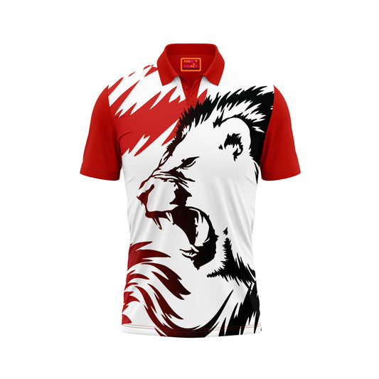 Red Polo Neck Half Sleeve T Shirt Nextprintr NP50000803