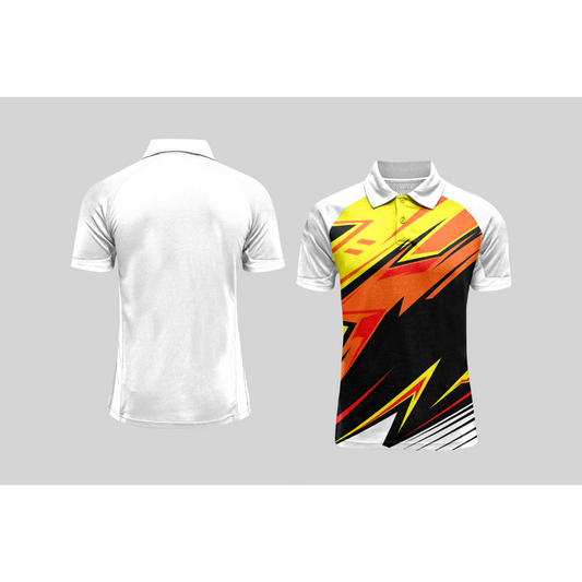 Next Print Cricket Polo Half White Customized Jersey NPCWH00A65