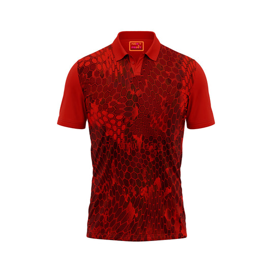 Red Polo Neck Half Sleeve T Shirt NextprintrA152