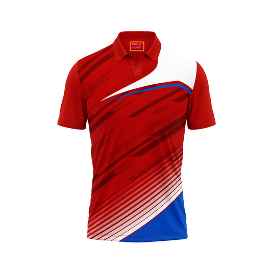 Red Polo Neck Half Sleeve T Shirt NextprintrA158