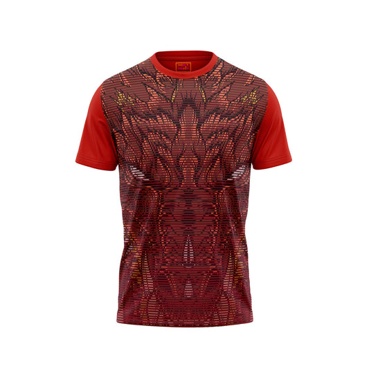 Red Round Neck Half Sleeve Tshirt Nextprintr NP50000826