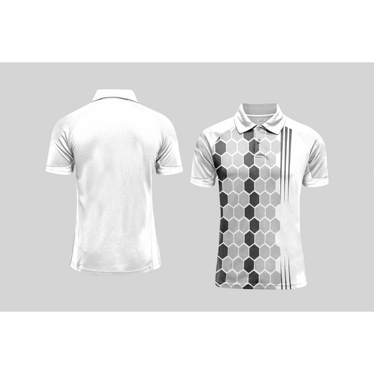 Next Print Cricket Polo Half White Customized Jersey NPCWH00A68