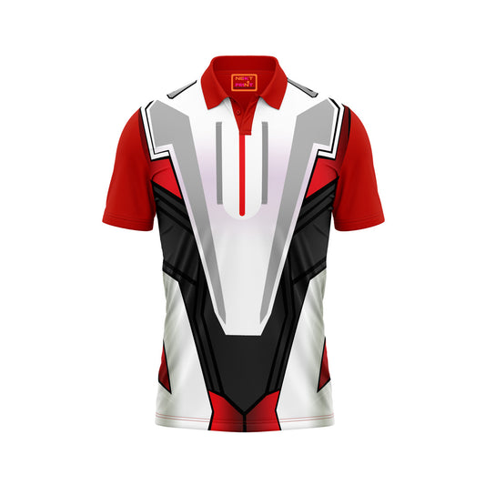 Red Polo Neck Half Sleeve T Shirt Nextprintr NP50000830