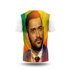 MS Dhoni Photo Printed T-Shirt.