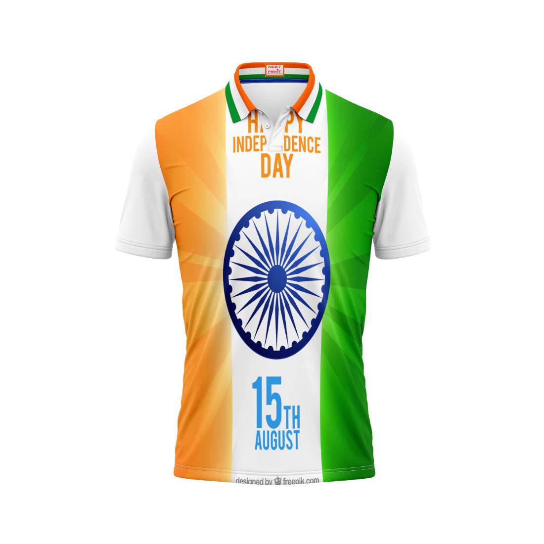 India Independence Day Tricolor Heartbeat Patriotic Printed T-Shirt | NextPrint