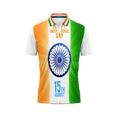 India Independence Day Tricolor Heartbeat Patriotic Printed T-Shirt | NextPrint