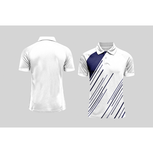 Next Print Cricket Polo Half White Customized Jersey NPCWH00A6