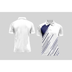 Next Print Cricket Polo Half White Customized Jersey NPCWH00A6