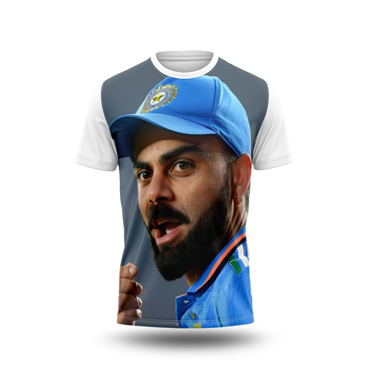 Virat Kohli Photo Printed T-Shirt.