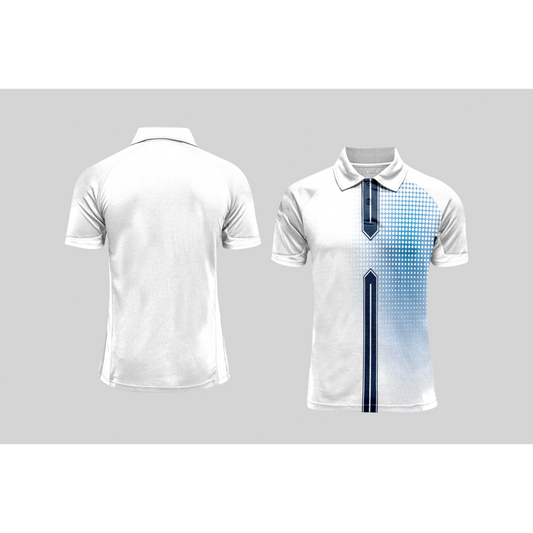 Next Print Cricket Polo Half White Customized Jersey NPCWH00A70