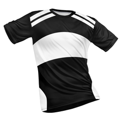 Polyester Half Sleeve Jersey with Round Collar and All Over Digital Print.