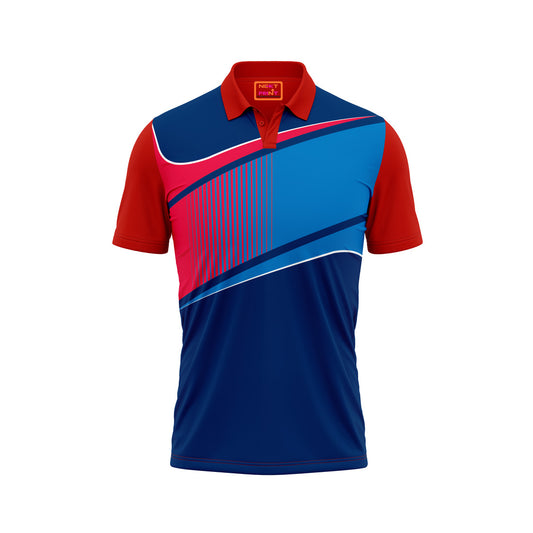 Red Polo Neck Half Sleeve T Shirt Nextprintr NP50000833