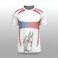 Next Print Artistic Sketch Football Jersey | Personalized Name & Number Custom Fan Shirt | White Dry-Fit Unisex Teamwear | Lightweight Collector Soccer Top Men Women Kids | Tribute Gifting Sports Art India
