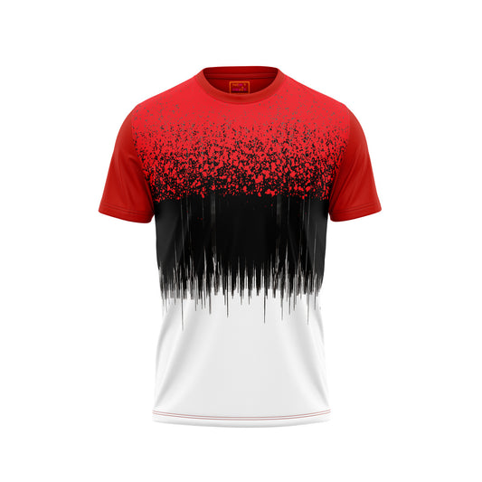 Red Round Neck Half Sleeve Tshirt Nextprintr NP50000845