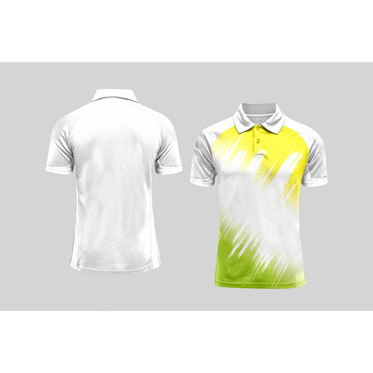 Next Print Cricket Polo Half White Customized Jersey NPCWH00A73