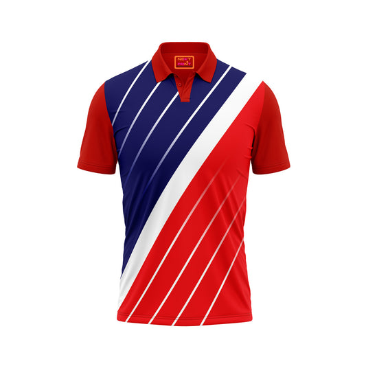 Red Polo Neck Half Sleeve T Shirt Nextprintr NP50000849