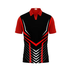 Next Print Customized Polo Neck Red Jersey NPTS87