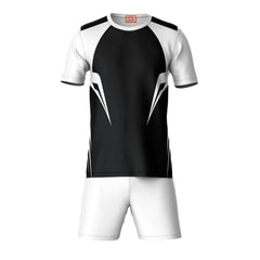 Next Print Round neck jersey white with shorts NPTS175
